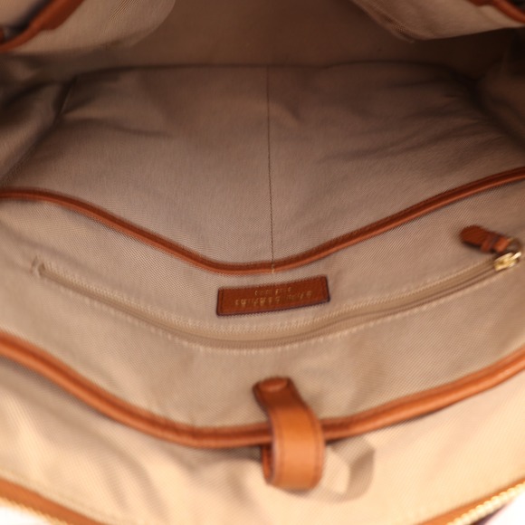 COLE HAAN Grand Series Leather Convertible Backpack Tote Bag Cognac Brown - Picture 5 of 6